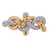 Assael Angela Cummings 18k Gold Platinum Diamond Twist Brooch Pin 