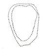 Platinum 23.56ctw Old Mine Diamond By the Yard Long Necklace 