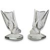 Lalique "Hirondelle" Crystal Bookends