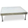 Low Contemporary Chrome & Marble Table