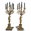 Pair Of Figural Candelabra Lamps