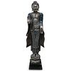 Thai Wood mirrored Buddha Statue