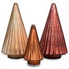 (3 Pc) Multicolor Conical Glass Lamps