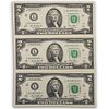 (3Pc) U.S. $2 Federal Reserve Star Notes (Raw)