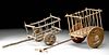 19th C. American Wood Toy Carts, Holllis Williford