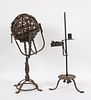 Wrought Iron Scalloped Penny Foot Lamp