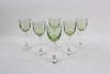 Thirty-Nine Baccarat Green Crystal Wine Glasses