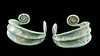 Pair of Greek Thracian Bronze Cuff Bracelets w/ Spirals