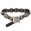 Native American Sterling Turquoise Concha Belt