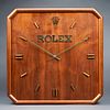 Vintage Rolex Wooden Wall Clock