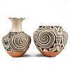 Grp: 2 Attrib. Juana Leno Pottery Vases