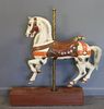 Antique Carved & Painted Carousel Horse With Eagle