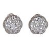 18K Gold 1.20ctw Diamond Floral Earrings