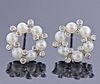 Iridesse 18K Gold Diamond Pearl Earrings