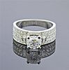 14k White Gold Diamond Engagement Ring Setting 