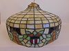 LEADED GLASS LIBERTY BELL SHADE