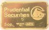 Five Ounce Gold Bar, Prudential Securities.