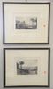 Grouping of Six J.M.W. Turner (British, 1775 - 1851), Italian landscapes, engravings on paper, each titled in plate in the lower margin, sizes ranging
