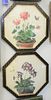 Three Framed Botanical Watercolors, to include strawberry plant with a butterfly, sight size 9" x 11", unsigned; pair of blossoming flowers in pot, si