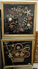 Pair of Shadow Box Framed Woolworks, each in 19th Century frames, each 26 1/2" x 26 1/2".