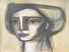 Jorge Dumas (1928 - 1985), portrait of a woman, oil on masonite, signed lower right: Jorge Dumas, 25" x 32 1/2".