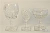 Set of Hawkes Cut Crystal Stems, 57 pieces, along with tall stems; 64 total pieces, heights 6 1/4", 4 3/4" and 5".