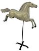 Metal Horse Figure on metal stand, late 20th C.