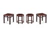 A Pair of Huanghuali Square Stools and Rosewood Hexagonal Stools