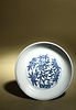 A Blue and White Porcelain 'Dragon and Peach' Plate