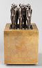 Jim Sutter "11 Friends" Modern Bronze Sculpture