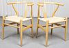 Hans Wegner "Wishbone" Chairs, Pair