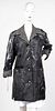 Chanel Black Tweed Trimmed Raincoat