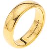 18K YELLOW GOLD RING, TIFFANY & CO.  Weight: 11.2 g. Size: 8 ¾