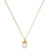 CHOKER AND PENDANT WITH CULTIVATED PEARL, IN 18K YELLOW GOLD Cream colored pearl. Weight: 3.5 g