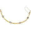 18K YELLOW GOLD BRACELET WITH SIMULANTS Weight: 8.7 g. Length: 16.0 cm