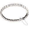 DIAMOND BRACELET IN 18K WHITE GOLD 48 Antique cut faceted diamonds ~3.45 ct. Weight: 13.5 g