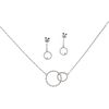 SET OF CHOKER AND PAIR OF EARRINGS WITH DIAMONDS IN 18K WHITE GOLD 100 Brilliant cut diamonds ~0.60 ct. Weight: 5.2 g