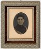 Framed Tinted Tintype of Mrs. Frances Cleveland