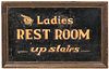 Painted "Ladies Rest Room" Sign