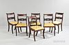 Set of Six Classical Carved Mahogany Chairs,probably New York, c. 1820