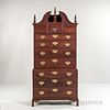 Carved Cherry Chest-on-chest,Connecticut, late 18th century