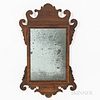 Small Chippendale-style Inlaid Mahogany Scroll-frame Mirror