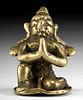 19th C. Indian Brass Sitting Garuda