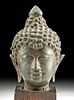 19th C. Thai Brass Buddha Head