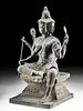19th C. Thai Brass Phra Phrom (Four-Faced Buddha)