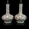Pair of 20th C. Chinese Porcelain Lamps