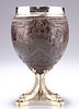 A GEORGE III SILVER-MOUNTED COCONUT CUP,??by John Hutson,?L