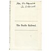 1860 Imprint HANNIBAL HAMLINs Personal Signed Copy of THE PACIFIC RAILROAD !