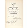 Excellent Special Author's Autograph Edition of WE, Signed by Charles Lindbergh