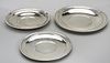 Group of Three Sterling Silver Platters